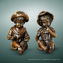 Дети фигура Статуя Симпатичные девушки Бронзовая детская скульптура TPE-983/985
